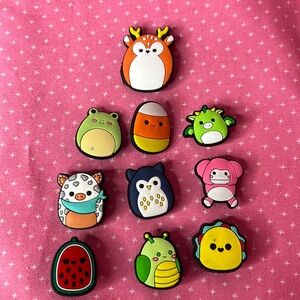 10 Squishmallow Croc Charms